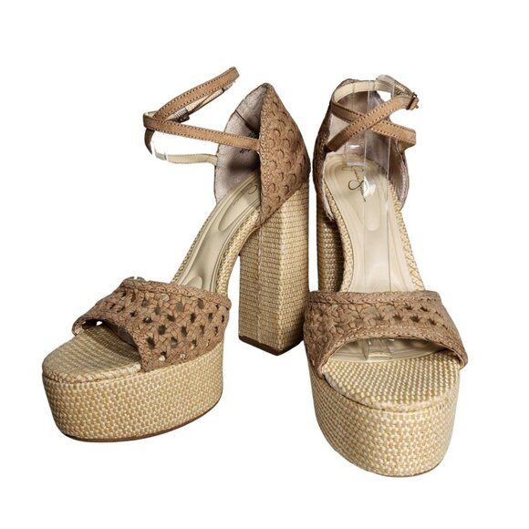 Jessica Simpson Women's Size 10 M High Heel Aditi Peep-Toe Platform Sandals 620 - Picture 1 of 9